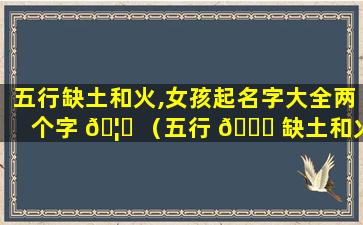 五行缺土和火,女孩起名字大全两个字 🦅 （五行 💐 缺土和火,女孩起名字大全两个字怎么样）